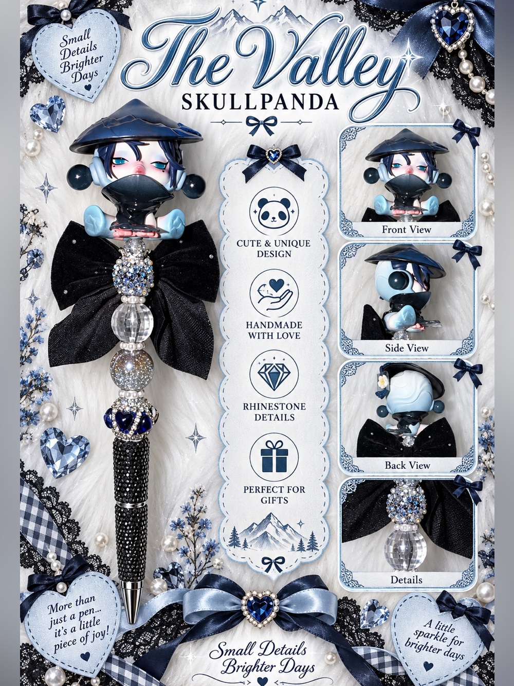 Skull panda custom pen (the valley) authentic figure
